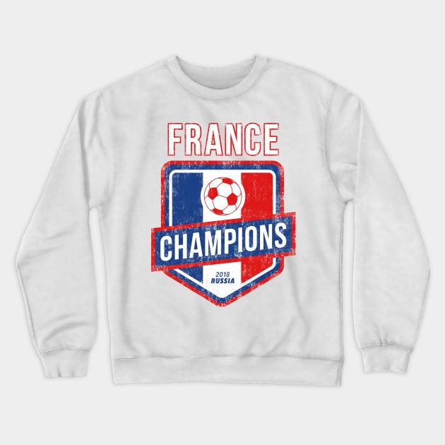 France Soccer Football Champions 2018 Russia Crewneck Sweatshirt by CR8ART